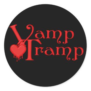 KRW Vamp Tramp Blood Dripping Heart Classic Round Sticker