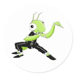 Kung Fu Praying Mantis Classic Round Sticker
