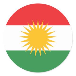 Kurdistan Flag Classic Round Sticker