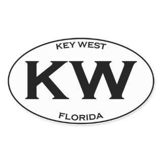 KW-Kew West Florida Oval Sticker