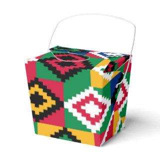 Kwanzaa African Geometric Print (3) Favor Boxes