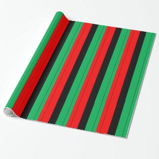 Kwanzaa Colors Red Black Green Stripes Pattern