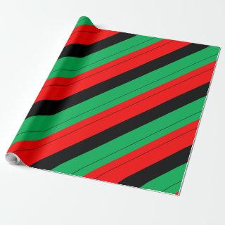 Kwanzaa Colors Red Black Green Stripes Pattern