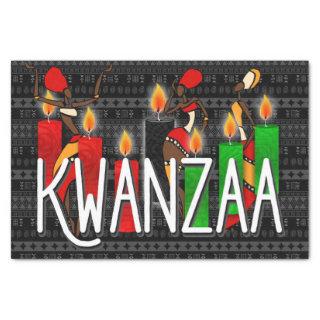 Kwanzaa Dancers with Kinara Candles Tissue Paper