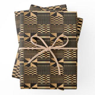 Kwanzaa Kente Print (Black/Gold)  Sheets