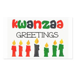 Kwanzaa Stickers with Candles