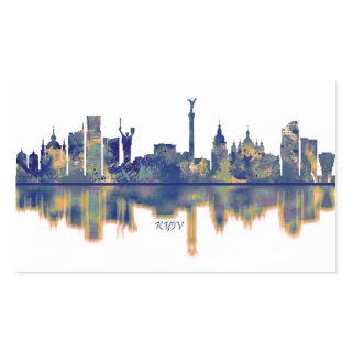 Kyiv Skyline Rectangular Sticker