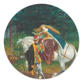 La Belle Dame Sans Merci 1865 By Walter Crane Classic Round Sticker