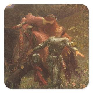 La Belle Dame sans Merci by Sir Frank Dicksee Square Sticker
