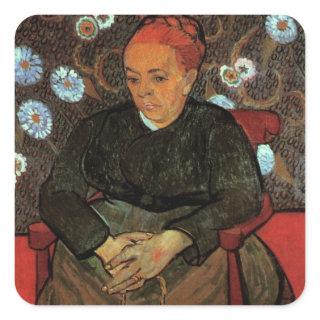 La Berceuse (Augustine Roulin) by Vincent van Gogh Square Sticker
