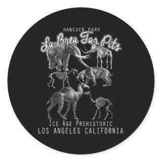 La Brea Tar Pits Los Angeles National Landmark Classic Round Sticker