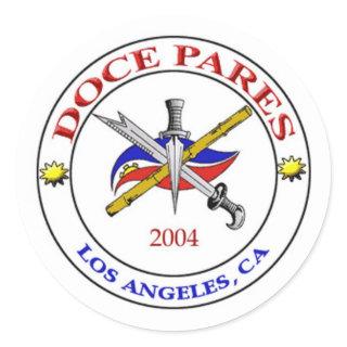 LA Doce Pares Logo Classic Round Sticker