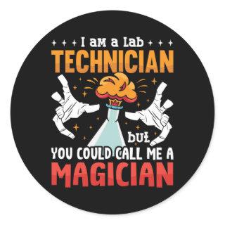 Lab Tech I Am A Lab Technician Laboratory Science Classic Round Sticker