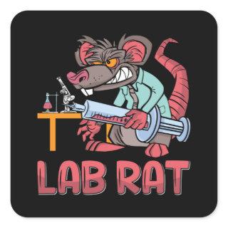 Lab Tech Lab Rat Laboratory Chemist Technician Square Sticker