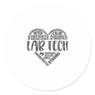 Lab tech, Lab technician, Phlebotomist Classic Round Sticker