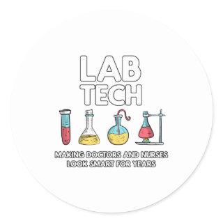 Lab Tech Laboratory Classic Round Sticker