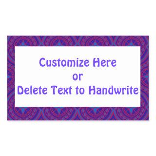 Labels to Customize, Chic Purple and Blue Pattern