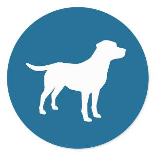 Labrador Dog Baby Shower Blue Boy Lab Classic Round Sticker
