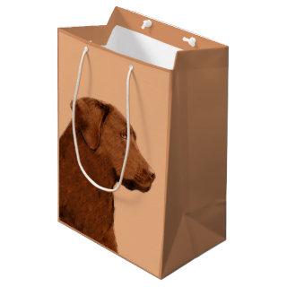 Labrador Retriever (Chocolate) Painting - Dog Art Medium Gift Bag