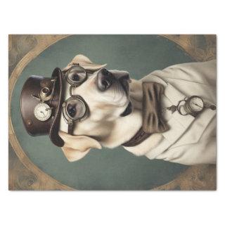 Labrador Retriever in Steampunk style decoupage Tissue Paper