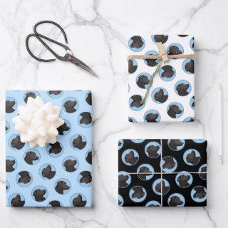 Labrador Retriever Painting Black Lab Pet Dog Art  Sheets