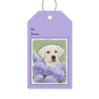 Labrador Retriever Puppy Painting Original Dog Art Gift Tags