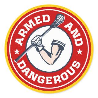 Lacrosse Armed and Dangerous Sticker