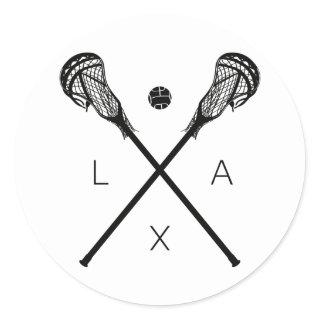 Lacrosse Sticks and Ball Classic Round Sticker