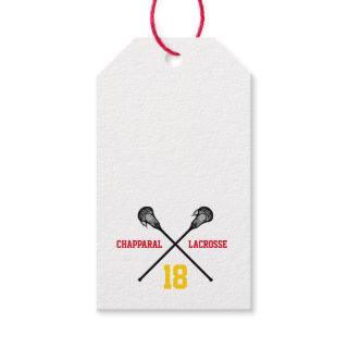 Lacrosse Team Name Colors Number Sports Gift Tags