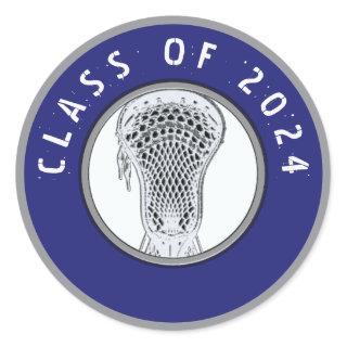 Lacrosse Team Seniors Classic Round Sticker