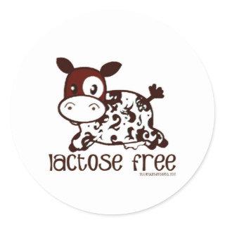 Lactose Free Brown Cow Classic Round Sticker