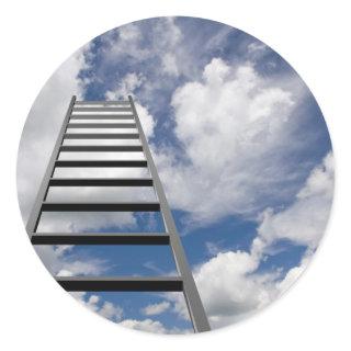 Ladder to Success Classic Round Sticker