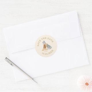 Lady and the Tramp Wedding Save the Date Classic Round Sticker