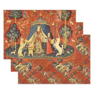 Lady and the Unicorn Medieval Tapestry Art  Sheets