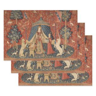 Lady And The Unicorn Middle Ages Vintage Tapestry  Sheets