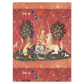 LADY AND UNICORN Lion,Fantasy Flowers,Animals Tissue Paper