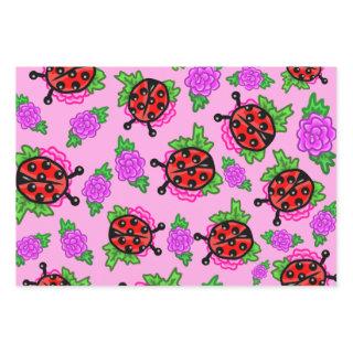 Lady bugs and purple rose  Sheet Set