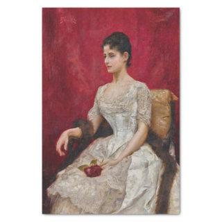 Lady in White by Julius Leblanc Stewart Tissue Paper