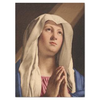 Lady Madonna Praying (Virgin Mary) (Christian Art) Tissue Paper