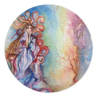 LADY OF LAKE , Magic and Mystery Classic Round Sticker