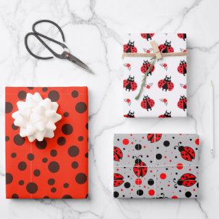 Ladybird Beetles Unique Red black Animal Insect  Sheets