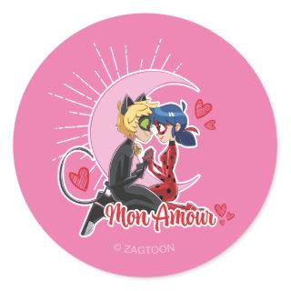Ladybug & Cat Noir | Mon Amour Classic Round Sticker