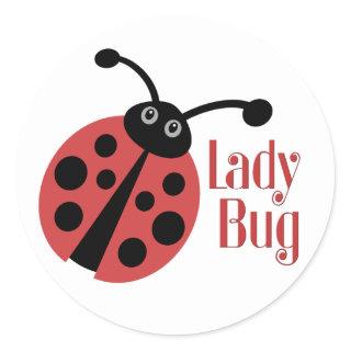 Ladybug Cute Animal Print Classic Round Sticker