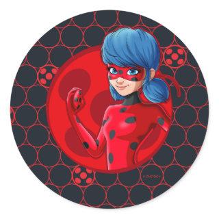 Ladybug Red Badge Classic Round Sticker