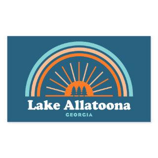 Lake Allatoona Georgia Rainbow Rectangular Sticker