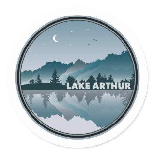 Lake Arthur Pennsylvania Reflection Classic Round Sticker