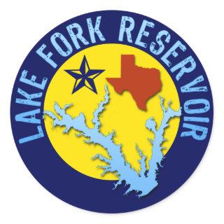 Lake Fork Reservoir, Texas Bass Fishing Classic Round Sticker