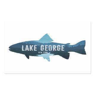 Lake George New York Fish Rectangular Sticker