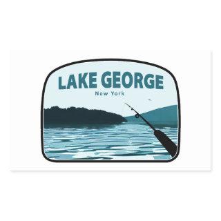 Lake George New York Fishing Rod Rectangular Sticker