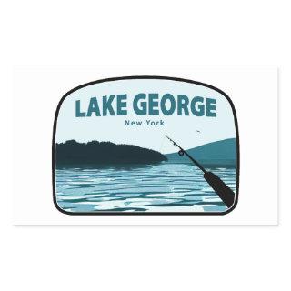 Lake George New York Fishing Rod Rectangular Sticker